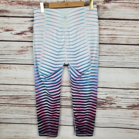 Athleta Womens Small Prism HR Chaturanga Capri Crop Athletic Leggings       #138 - Picture 4 of 7